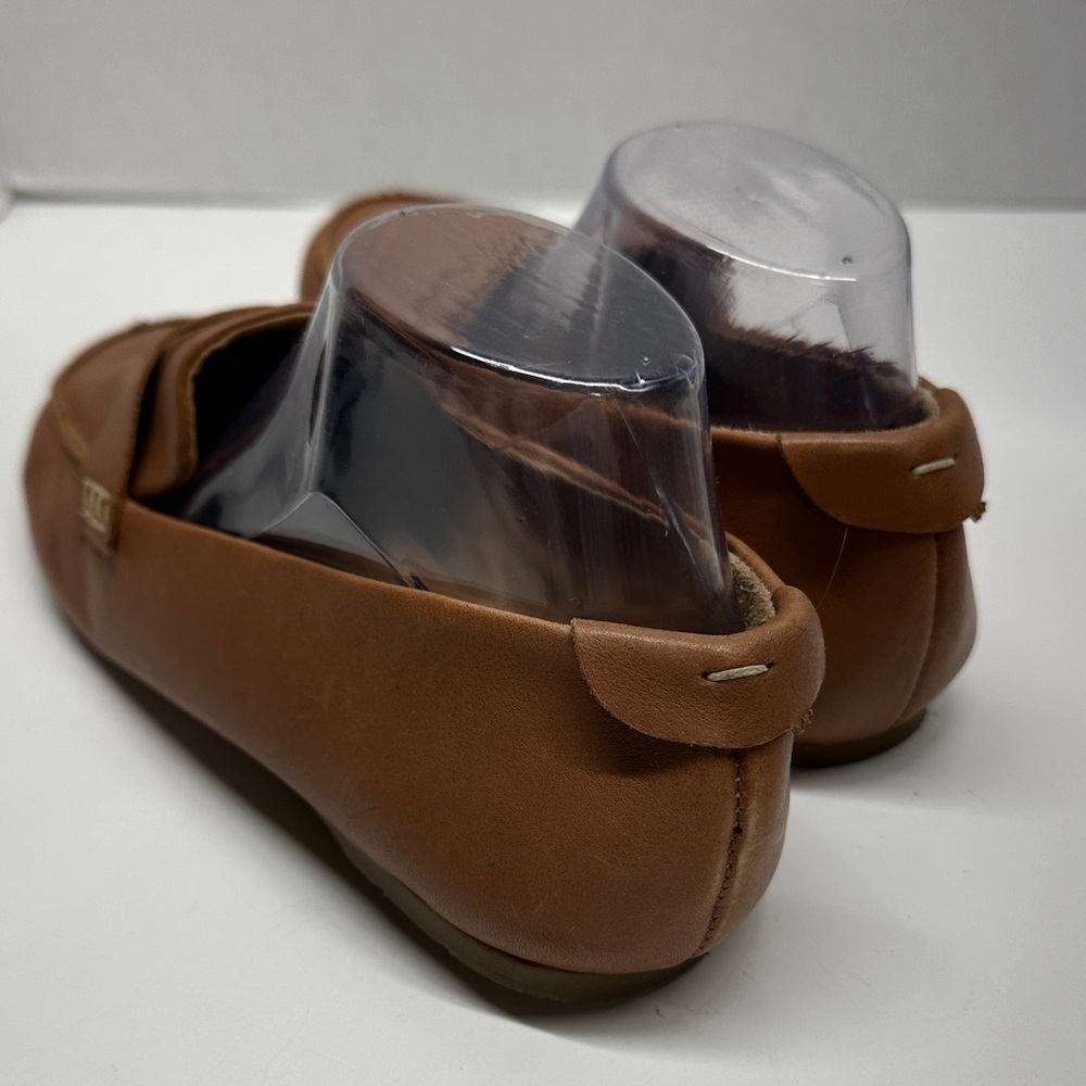 Beek Moorhen Leather Penny Loafers Slip On Shoes Honey Brown Womens Size 9.5 - Picture 4 of 12